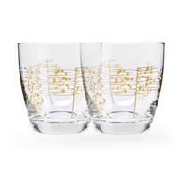 TRINKGLÄSER DECO GOLDENE BÄUME, 2ER-SET, 370 ML - Transparent, Glas (0.37L) - Krosno Glass