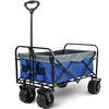 BOLLERWAGEN faltbar CALLI Extra Breite Reifen Blau - Blau, Metall (100/100/60cm) - DELUKE