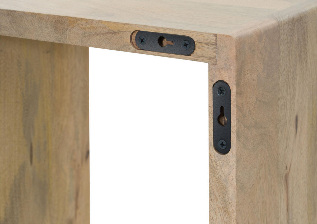 WANDREGAL Mango 45x20x30 weiß lackiert TORONTO #342 - Weiß, Holz (45/30/20cm) - Massivmoebel24