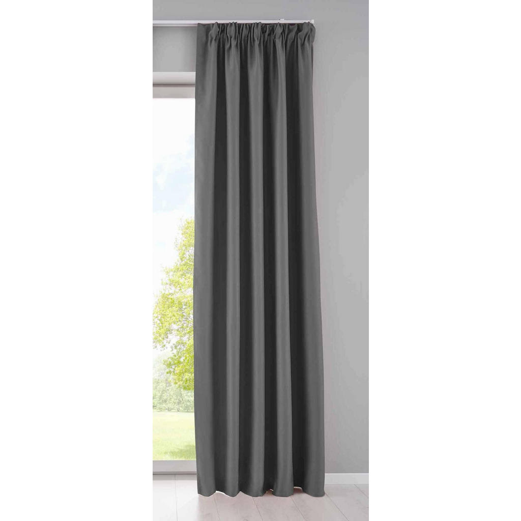 Thumbnail - Gardinenbox Vorhang, Dunkelgrau, Textil, 295x245 cm, Oeko-Tex® Standard 100, Wohntextilien, Gardinen & Vorhänge, Verdunk...