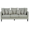 3-SITZER-SOFA hellgrau Fenstad - Schwarz/Grau, Textil (200/97/95cm) - Beliani