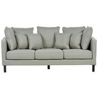 3-SITZER-SOFA hellgrau Fenstad - Schwarz/Grau, Textil (200/97/95cm) - Beliani