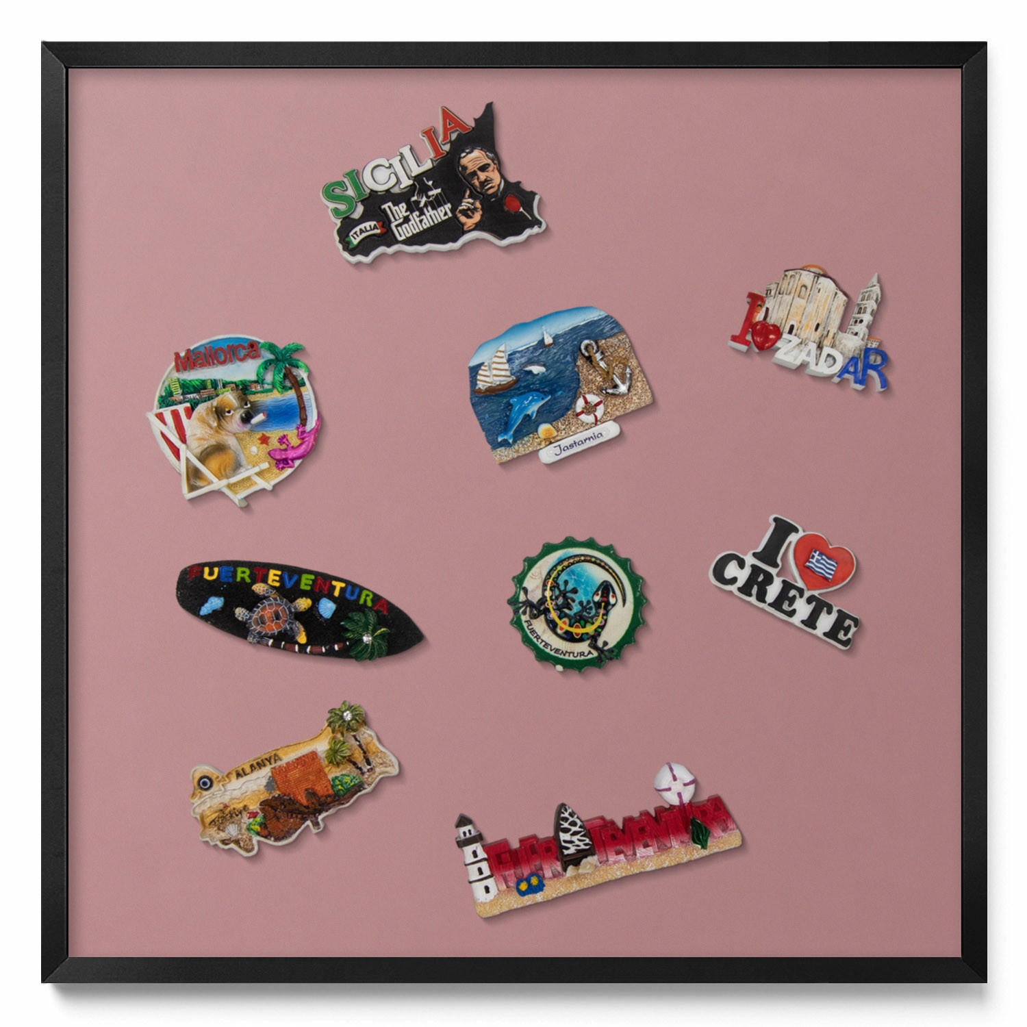 Tulup Magnettafel Pink 50x50x0.4 cm