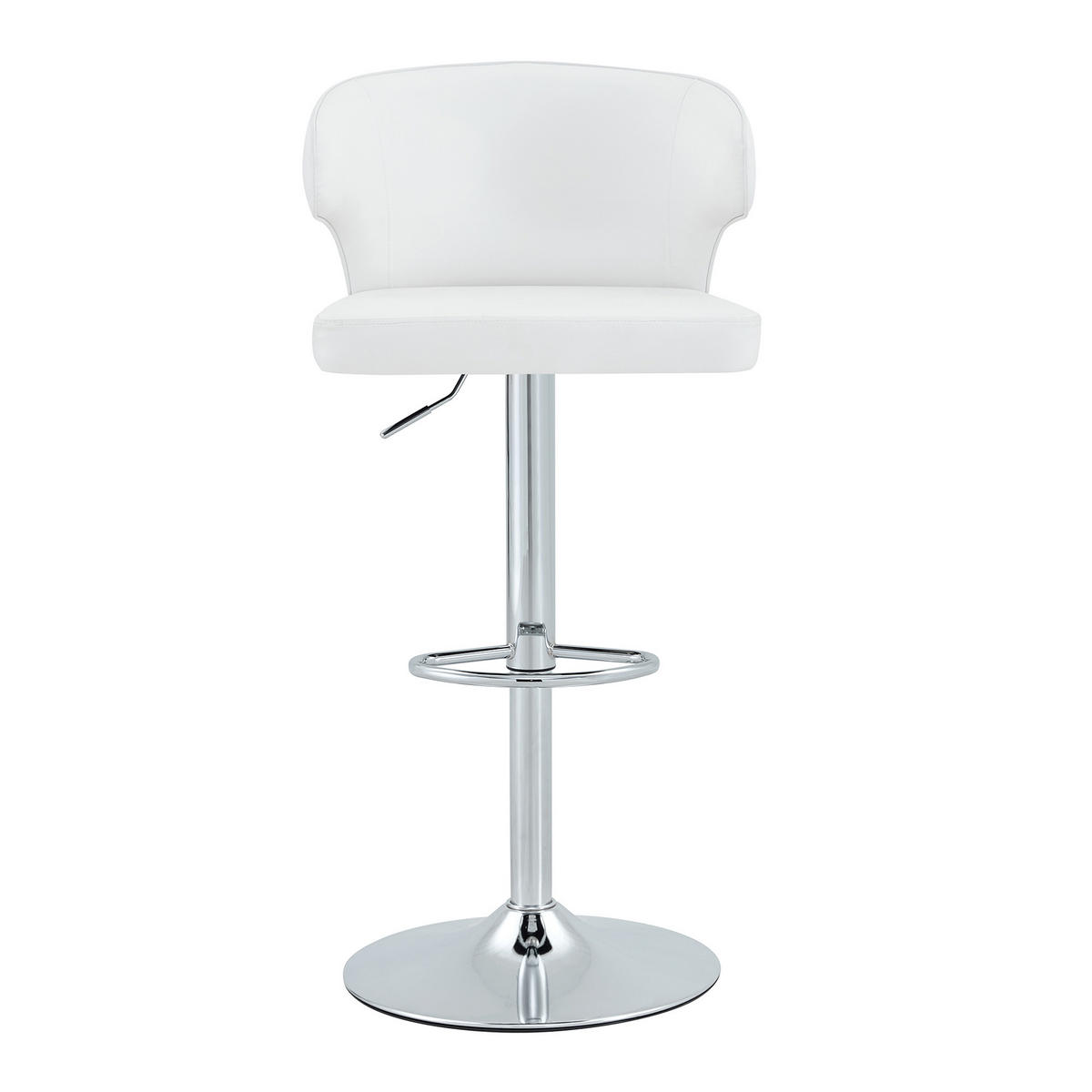 BARHOCKER DE-36723 2er-Set höhenverstellbar mit 360°-Drehung Weiß - Weiß, Metall (45/110/49.7cm) - ComfortXL