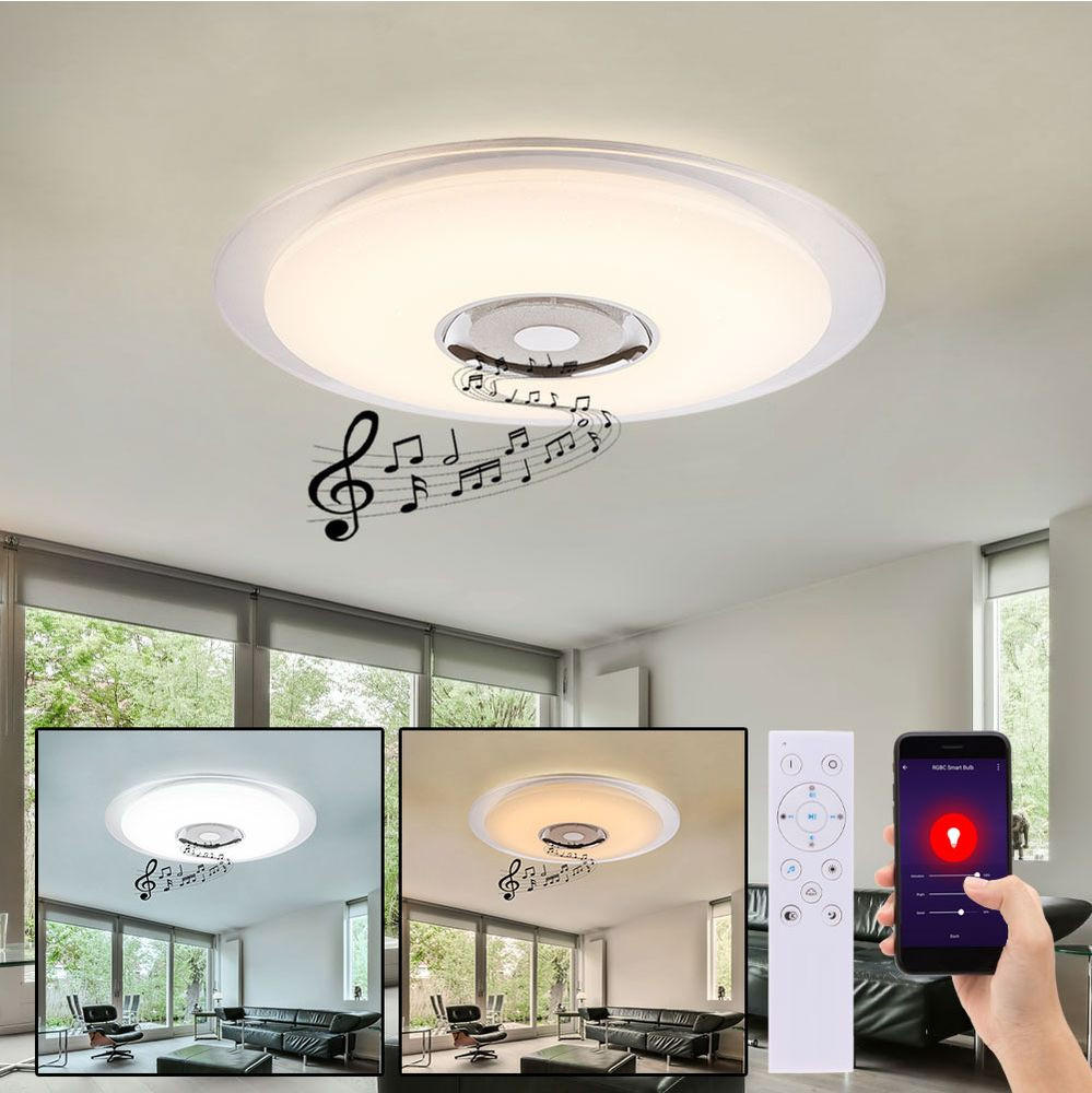 LED DECKENLEUCHTE Tune Silber Metall Acryl - Silberfarben, Metall (60/60/6.1cm) - Globo Lighting