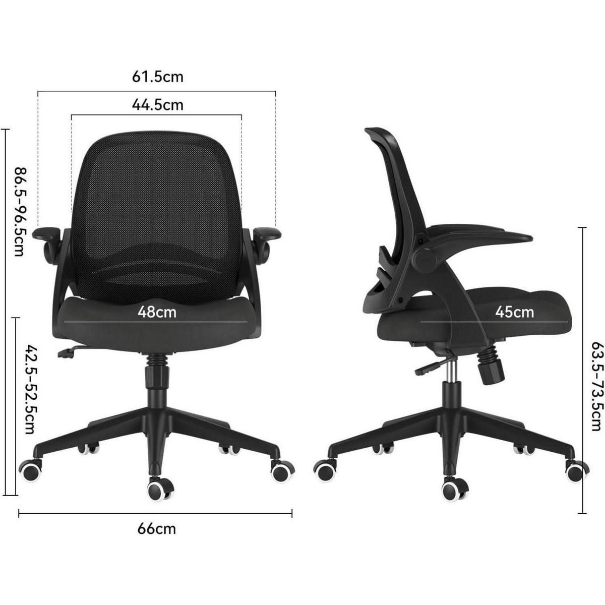 BÜROSTUHL J1 Mesh Schwarz - Schwarz, Kunststoff (60/100/60cm)