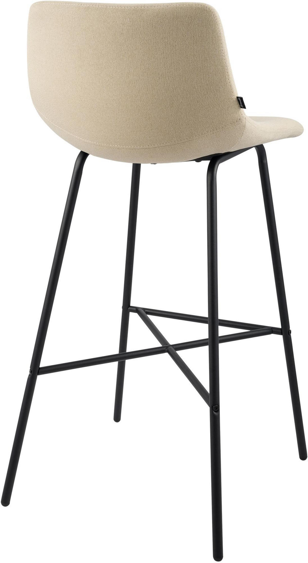 BARHOCKER Stoff Creme - Creme/Schwarz, Textil/Metall (44/98/49cm) - CLP