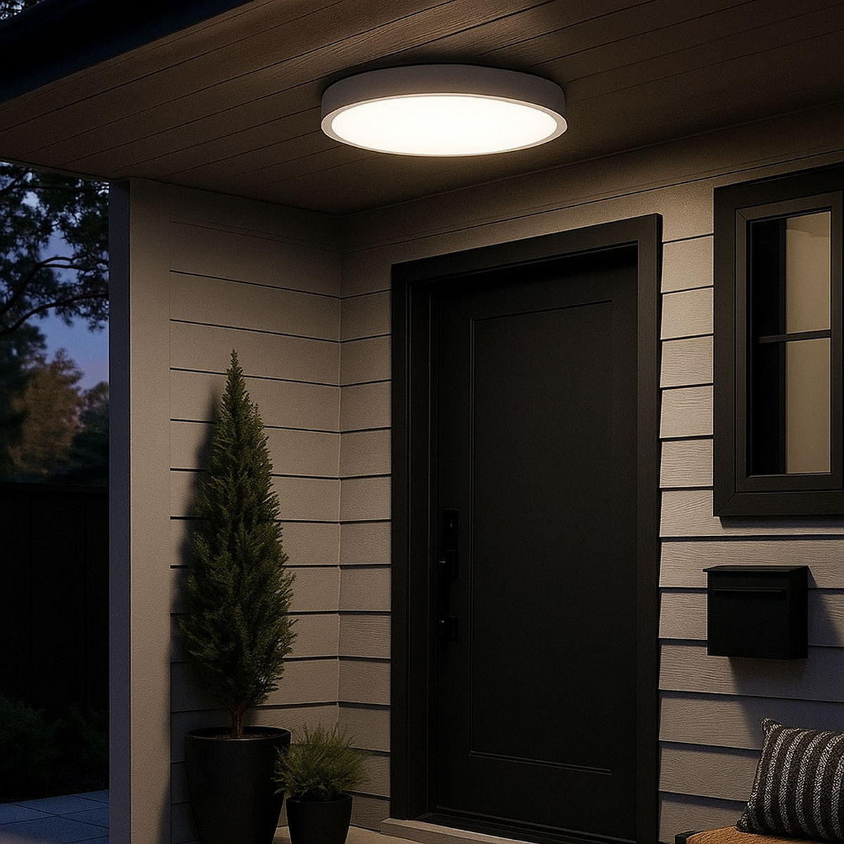 LED DECKENLEUCHTE Weiß - Weiß, Kunststoff (29.5/29.5/6cm)