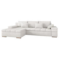 ECKSOFA Bangkok Premium, Seite: Links - Silberfarben/Creme, Holz/Textil (310/175cm) - MIRJAN24