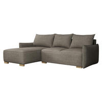 ECKSCHLAFSOFA Focus L - Hellbraun/Naturfarben, Holz/Textil (240/155cm) - MIRJAN24