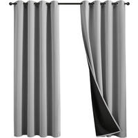 VERDUNKELUNGSVORHÄNGE, wärmeisolierend – 132 x 160 cm – 2 Stück, grau - Grau, Textil (132/160cm)