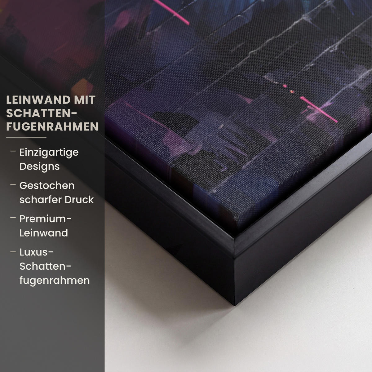 LEINWAND Bilder mit Rahmen - Graffiti - Schimpanse - Straßenkunst - Kopfhörer - Affe - 100x70 - Blau, Textil (100/70cm) - MuchoWow
