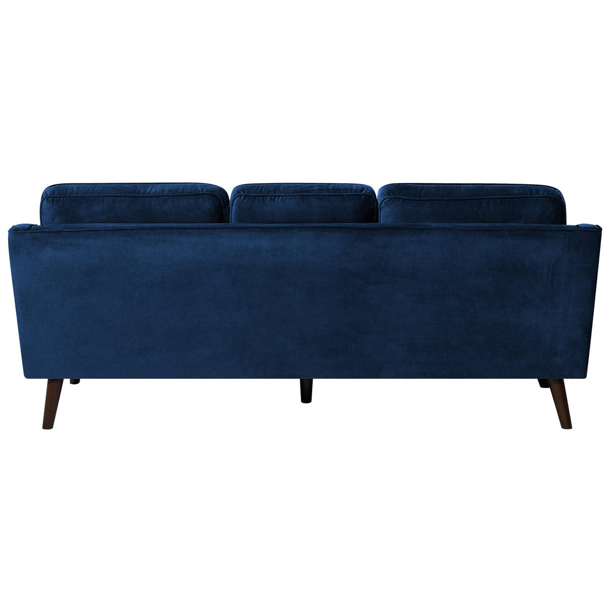 3-SITZER-SOFA Samtstoff Dunkelblau Lokka - Dunkelblau, Textil (204/85/83cm) - Beliani