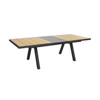 GARTENTISCH Texas 200/260x100x75cm, Teakholz, Anthrazit - Anthrazit, Holz (100/260/75cm) - dasmöbelwerk