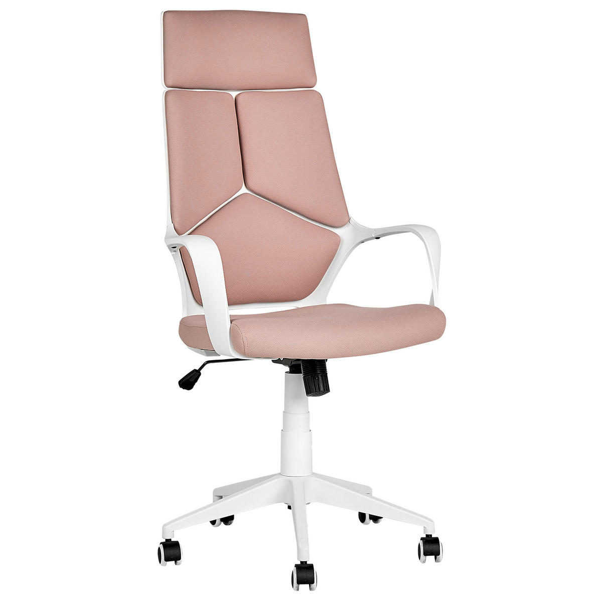 BÜROSTUHL Polyester Rosa Delight - Pink, Kunststoff/Textil (64/116/64cm) - Beliani