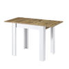 ESSTISCH LIVIUS 80-120/60/74 cm - Weiß/Eiche Artisan, Holzwerkstoff (80/60/74cm) - B&D Home