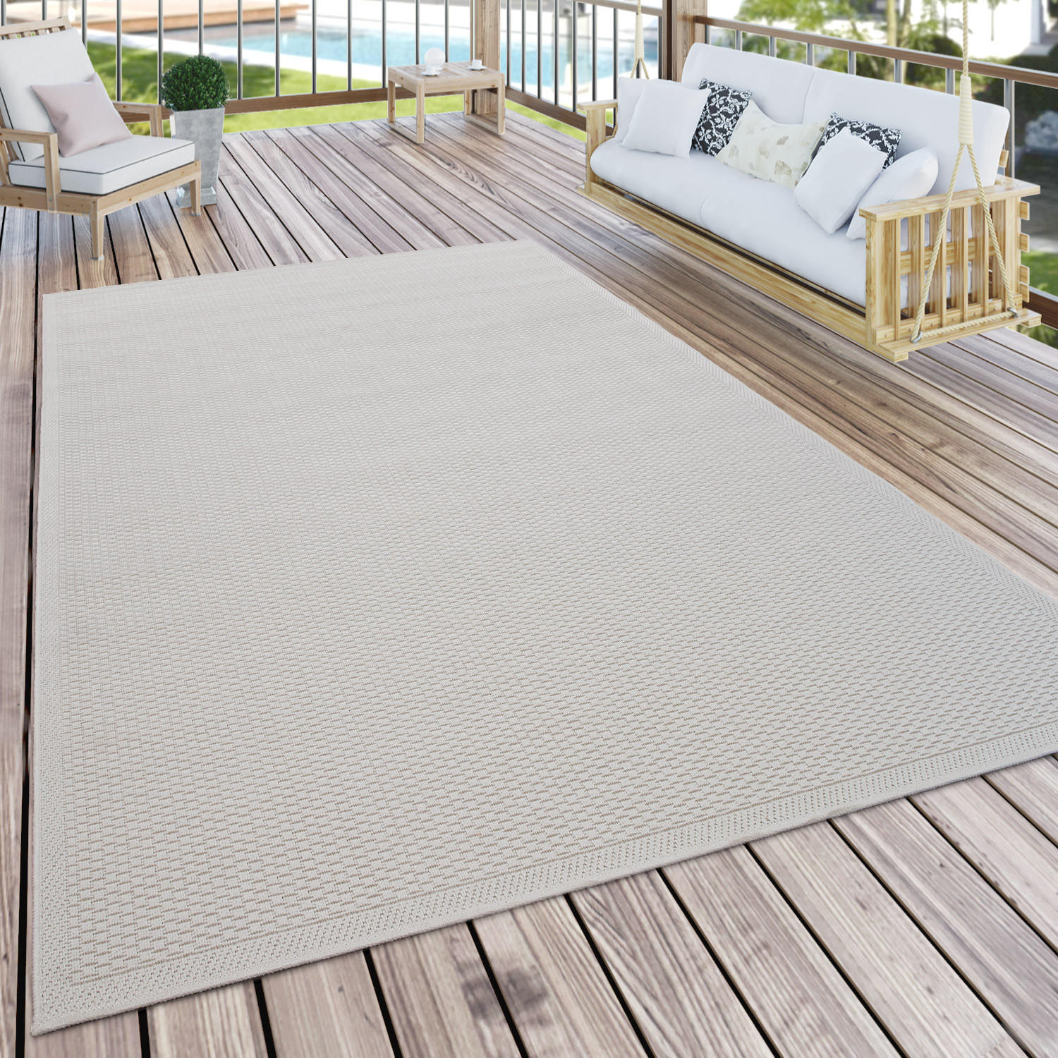 OUTDOORTEPPICH 140/200 cm Timber 125 - Beige, Textil (140/200cm) - Paco Home