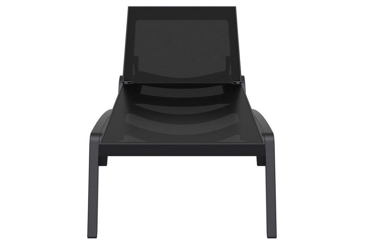 SONNENLIEGE Pacira Schwarz - Schwarz, Kunststoff (68/35/195cm) - TPFGarden