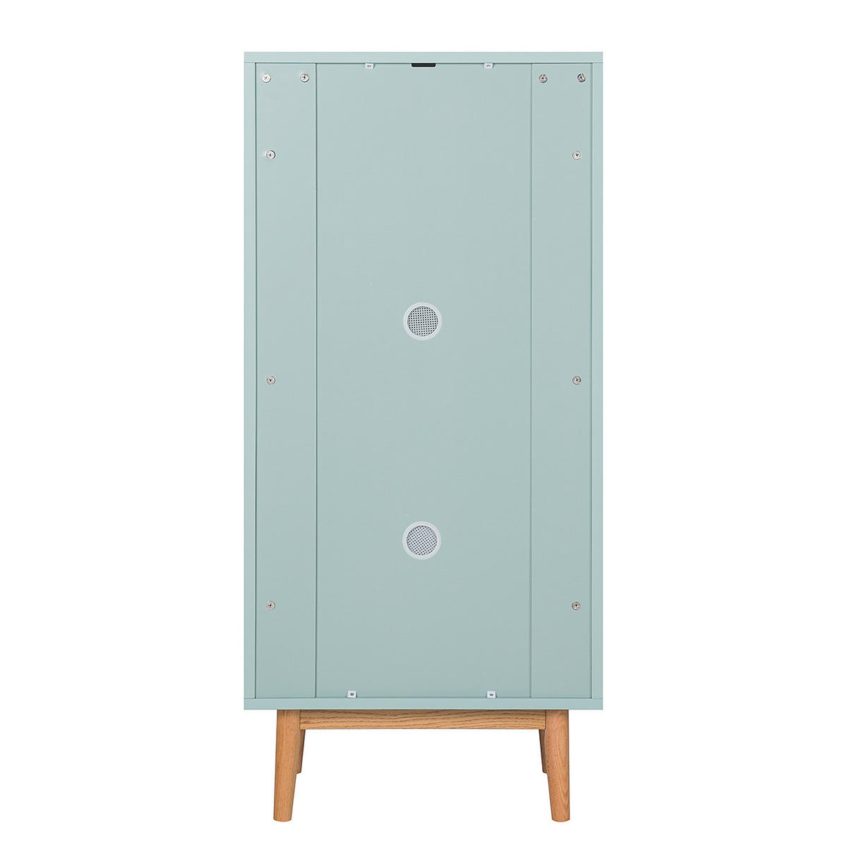 SCHUHKOMMODE mit 1 Schublade und 1 Tür - Eichefarben/Mintgrün, Holzwerkstoff (60/132/38cm) - home24
