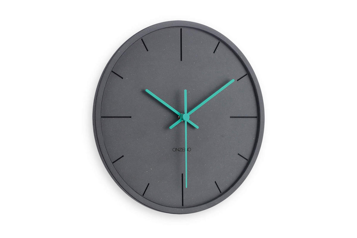 WANDUHR Design Grau 30/30 cm - Schwarz, Holzwerkstoff (0.46/29.5/1cm) - ONZENO
