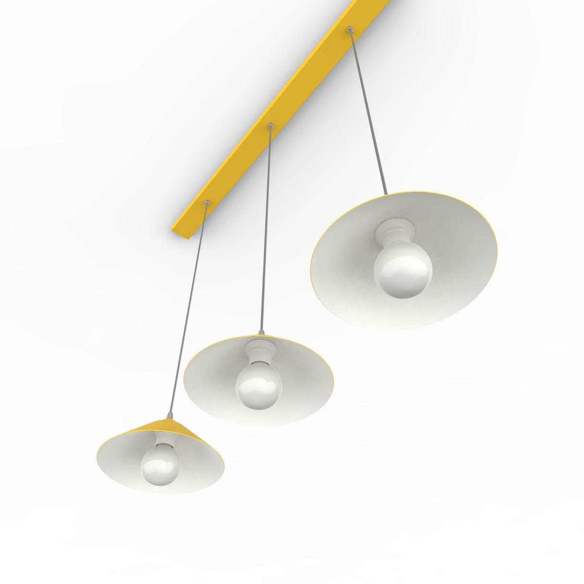 HÄNGELEUCHTE - Weiß, Metall (25/100/120cm) - Lumicom