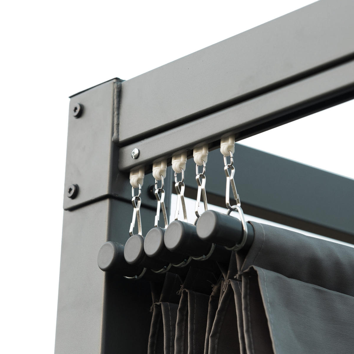 PERGOLA aus Stahl, 4x3m - Dunkelgrau, Metall (300/222/400cm) - Outsunny