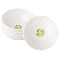 MÜSLISCHALEN GOOD LUCK With Love weiß-grün ø 16,9 cm 4er Set - Weiß/Grün, Keramik (16.9cm) - Villeroy & Boch