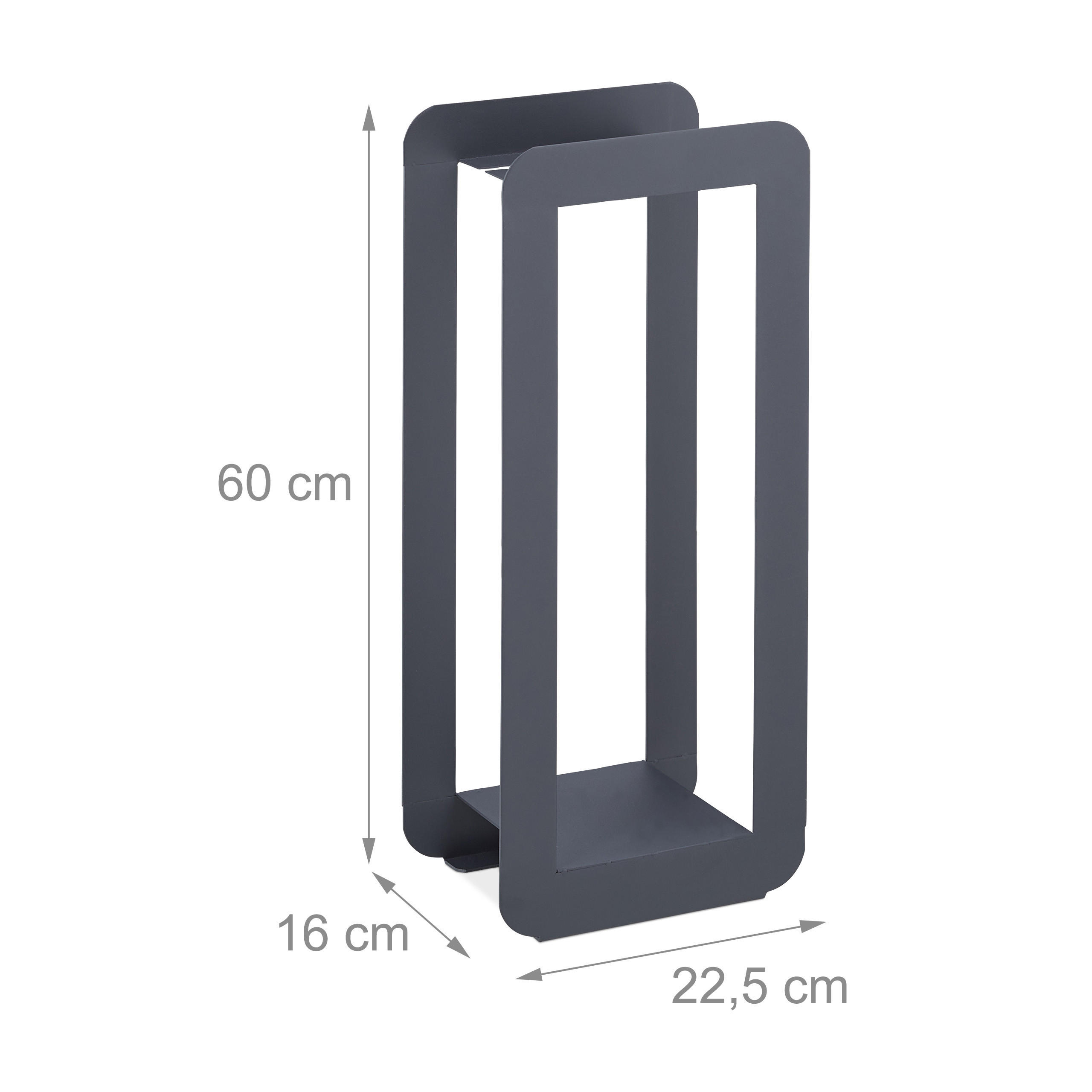 Thumbnail - Relaxdays 5-Tlg.kaminbesteck-Set, Grau, Metall, 22.5x60x16 cm, Kleinmöbel, Kamine & Zubehör, Holzkörbe & Zubehör