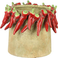 ÜBERTOPF Red Pepper - Rot, Keramik (24/20/24cm) - FURNARO