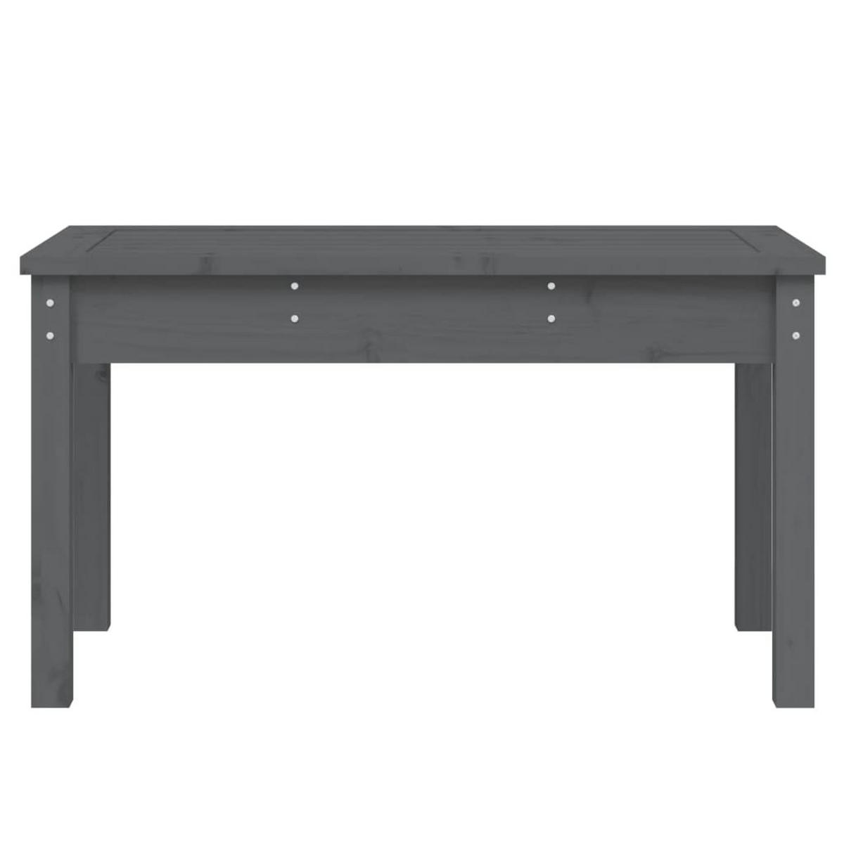 GARTENBANK Grau 80x44x45 cm Massivholz Kiefer - Grau, Holz (80/45/44cm) - furnicato