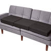 SOFA-AUFLAGE Velours schwarz 150/50/10 cm – langes Sitzkissen orthopädisch - Schwarz, Textil (150/50/10cm) - Homescapes