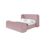 POLSTERBETT mit Bettkasten, Fußteil und Lattenrost, Boxbett ohne Matratze - ESTI-Z 160x200 Rosa - Rosa, Holzwerkstoff/Textil (160/200cm) - ALTDECOR