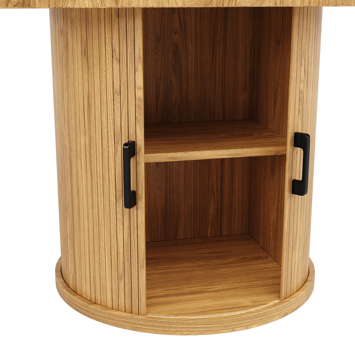 ESSTISCH Ausziehbar Natürlich mit Stauraum 118-158/118/76 cm - Naturfarben, Holz (118/118/76.8cm) - Oxeza