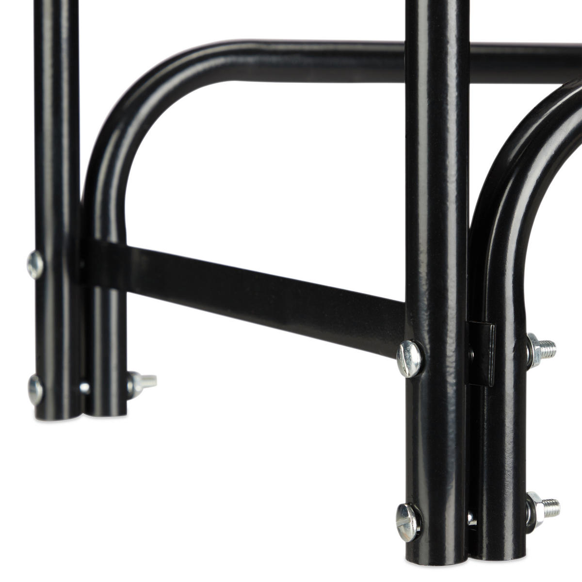 KAMINHOLZREGAL - Schwarz, Metall (245/122/40cm) - Relaxdays