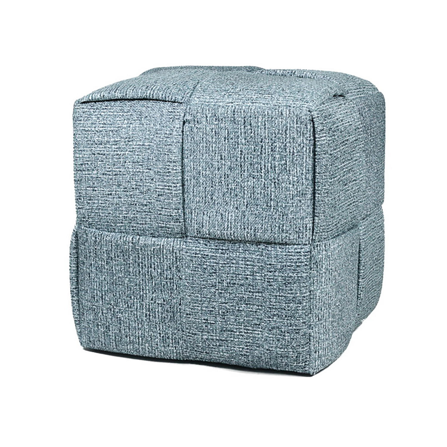 POUF Wiki grau 43/43/43 cm Textil - Grau, Textil (43/43/43cm) - Mondex