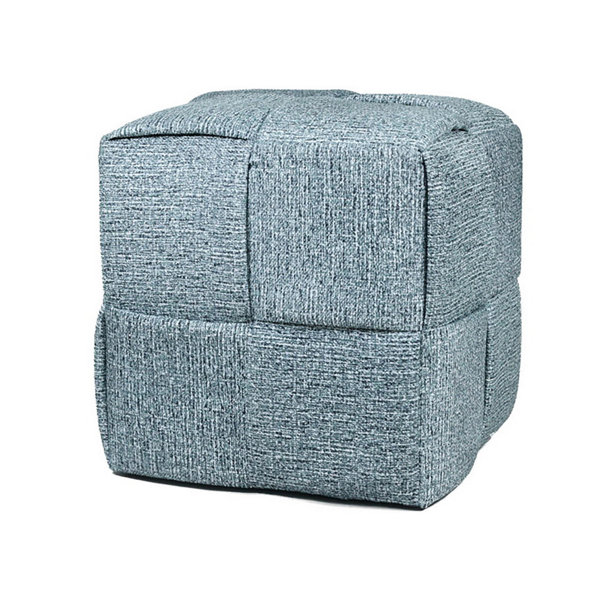 POUF Wiki grau 43/43/43 cm Textil - Grau, Textil (43/43/43cm) - Mondex