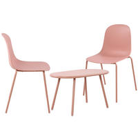 GARTENSITZGRUPPE Kunststoff Pink (3-teilig) - Pink, Kunststoff - CLP