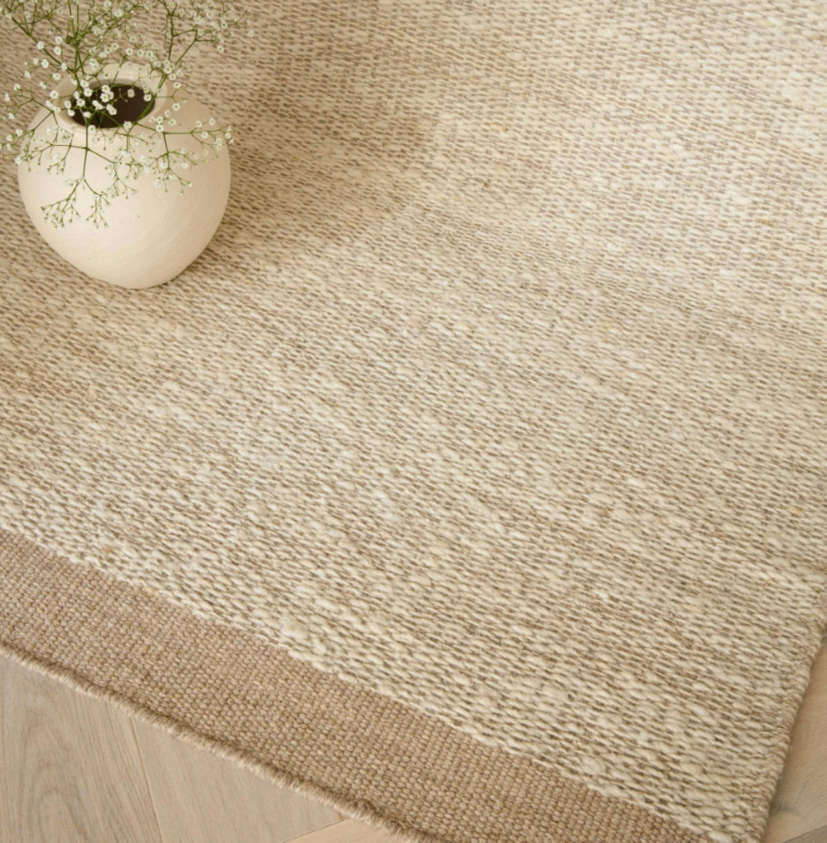 TEPPICH modern Wohn-/Schlafzimmer reine Wolle MALI Beige 160x230 cm - Beige, Naturmaterialien (160/230cm) - Novatrend