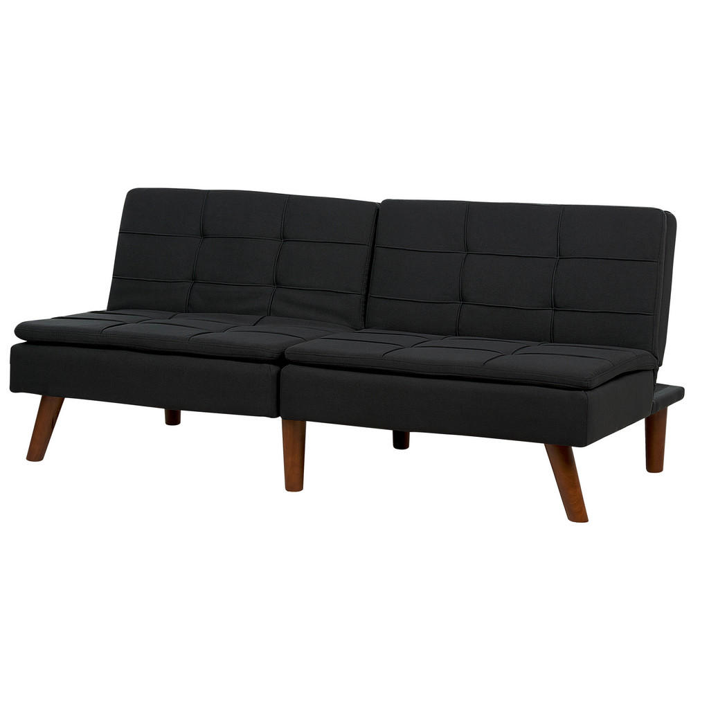 Thumbnail - Beliani 3-Sitzer-Schlafsofa, Schwarz, Dunkelbraun, Textil, 180x76x83 cm, Wohnzimmer, Sofas & Couches, Schlafsofas