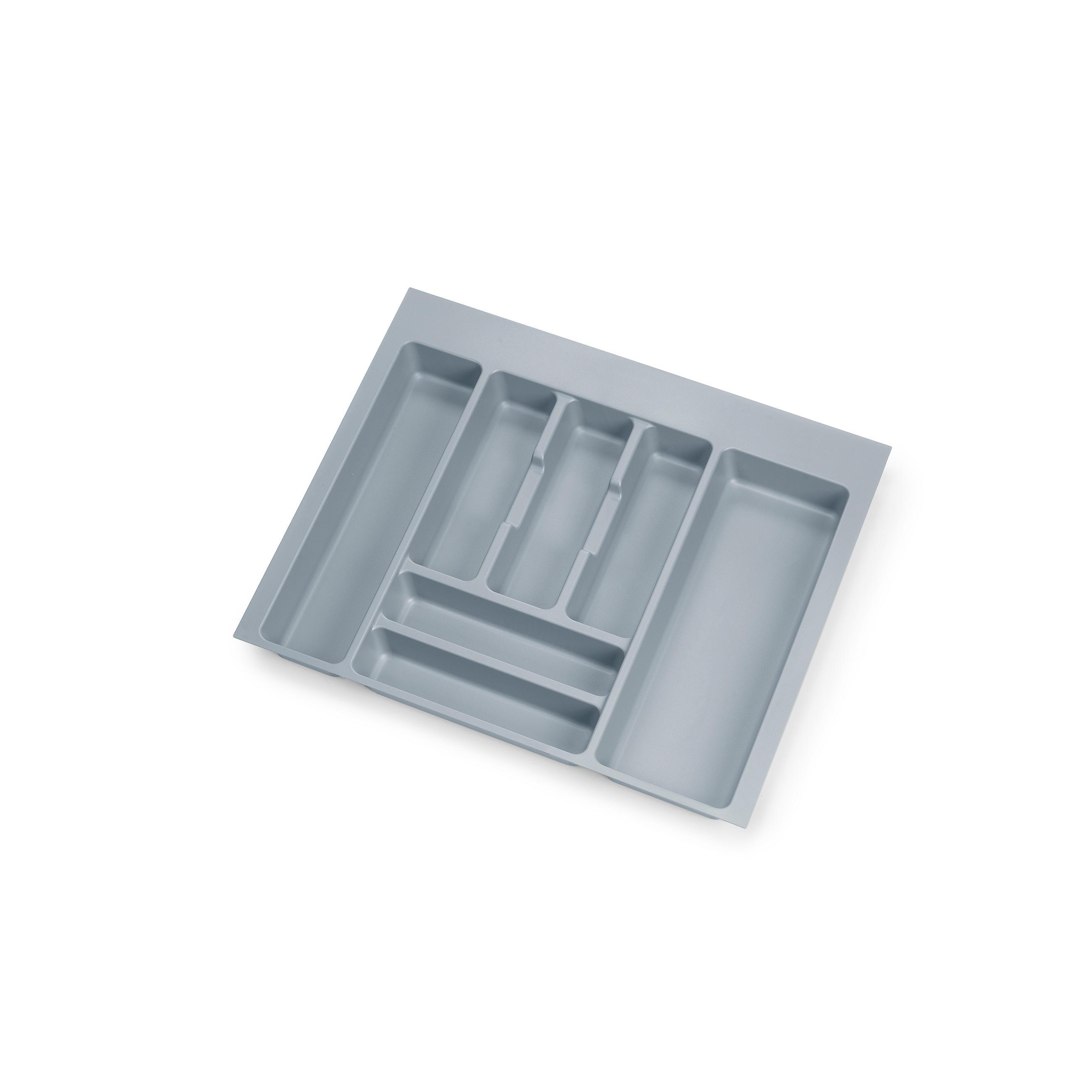 BESTECKSCHUBLADE Optima Universal, Modul 600mm, Kunststoff, Grau - Grau, Kunststoff (52/5/55cm) - EMUCA