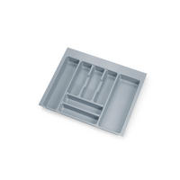 BESTECKSCHUBLADE Optima Universal, Modul 600mm, Kunststoff, Grau - Grau, Kunststoff (52/5/55cm) - EMUCA