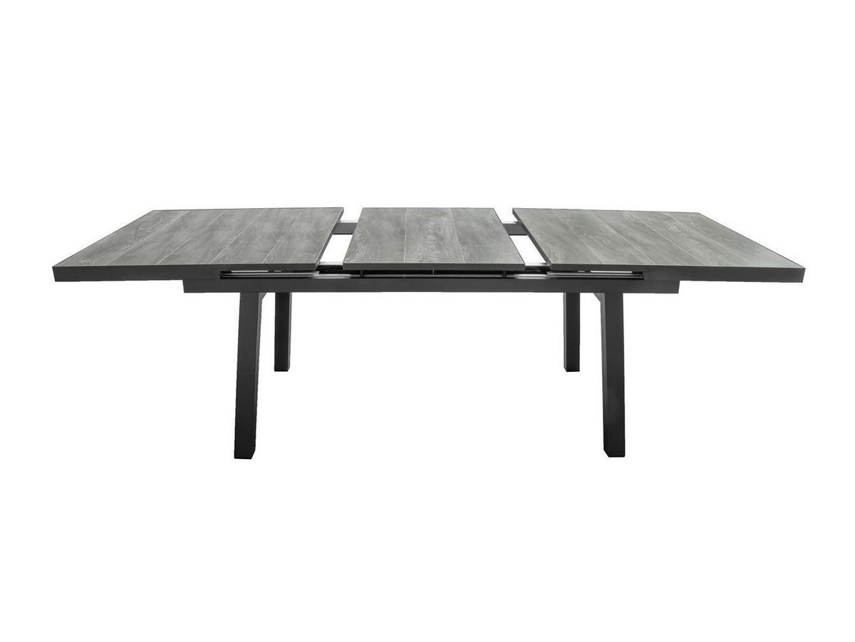 GARTENMÖBEL-SET Sydney 3 Aluminium ausziehbarer Tisch 4x Hochlehner Gartenstühle - Grau, Kunststoff - bellavista - Home & Garden