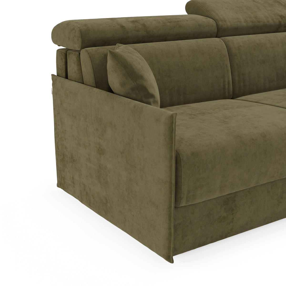 ECKSOFA Miryam - Grün, Metall (252/98cm) - Divani.store