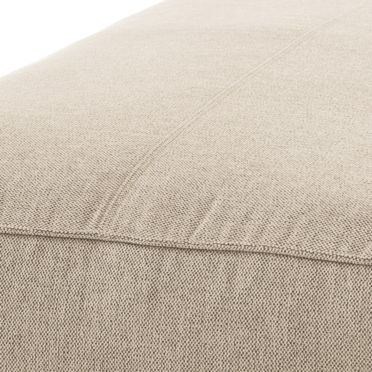 POLSTERHOCKER - Beige/Schwarz, Kunststoff/Textil (81/38/100cm) - home24