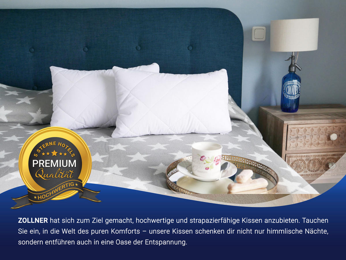 KISSEN, 2er-Set, 30x50 cm, 50% Polyester, 50% Baumwolle, Weiß - Weiß, Textil (30/50cm) - Zollner