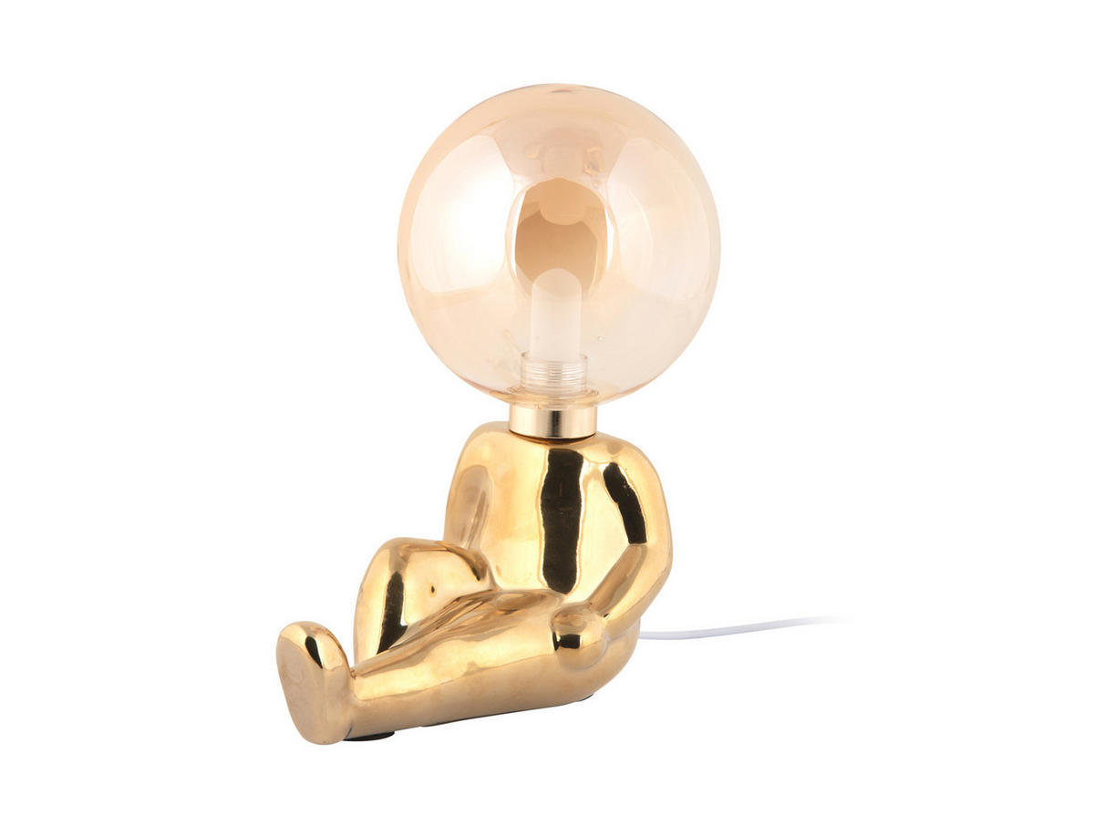 TISCHLAMPE Ross 16.5/12/22.5 cm - Goldfarben, Keramik (16.5/12/22.5cm) - Leitmotiv