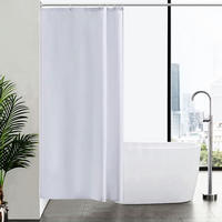 DUSCHVORHANG Textil Weiß 100 x 200 cm - Weiß, Textil (100/200cm)
