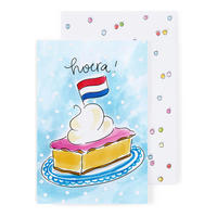 GRUSSKARTE Hurra - Tompouce in Bunt - 17 x 11,5cm - Multicolor, Papier (11.5/0.2cm) - Blond Amsterdam