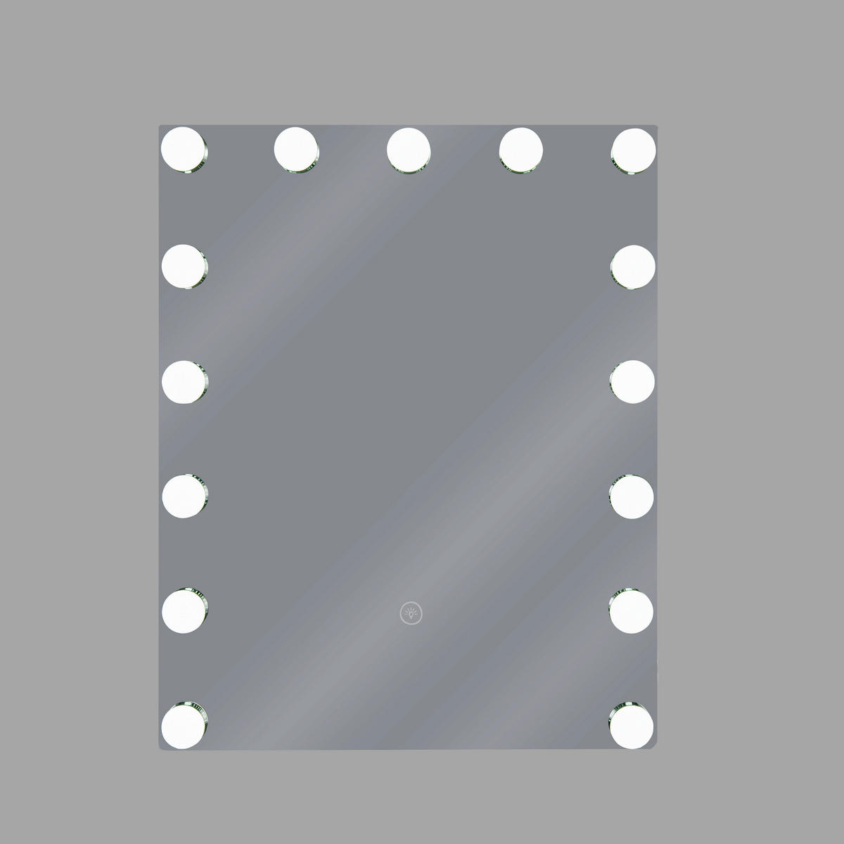 BADSPIEGEL mit LED-Beleuchtung rechteckig 40/50 cm Lucenay - Silberfarben, Metall (40/50/3cm) - Beliani