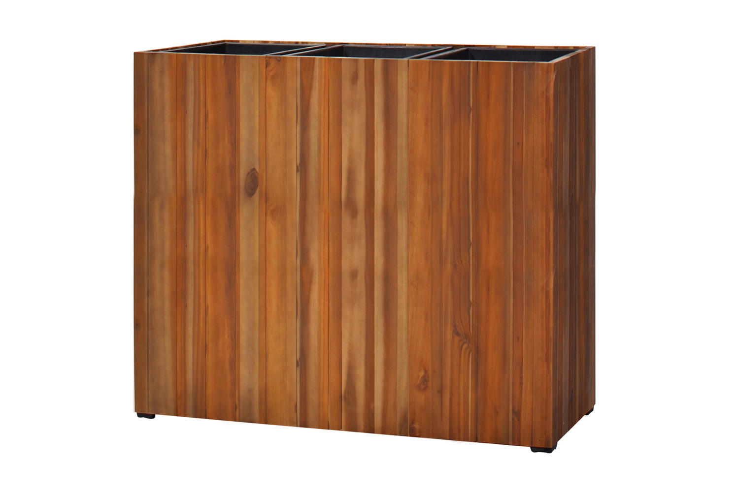 PFLANZKASTEN Colorado 4, 93x33x72 cm, Akazienholz, Braun - Braun, Holz (33/72/93cm) - dasmöbelwerk